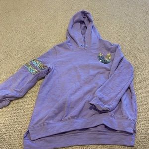 Girls purple sequin sweatshirt